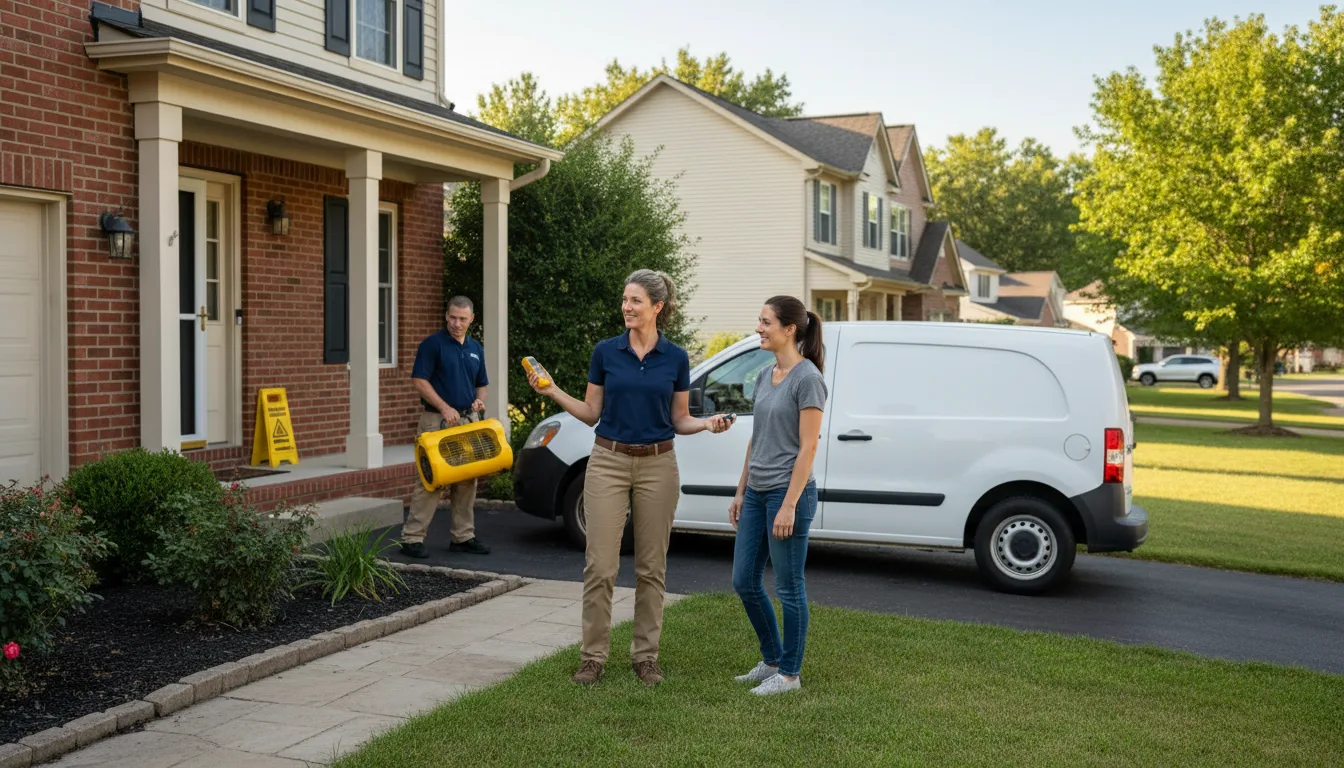 Residential water damage restoration in Koppel, PA